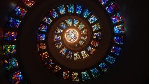 stained glass spiral