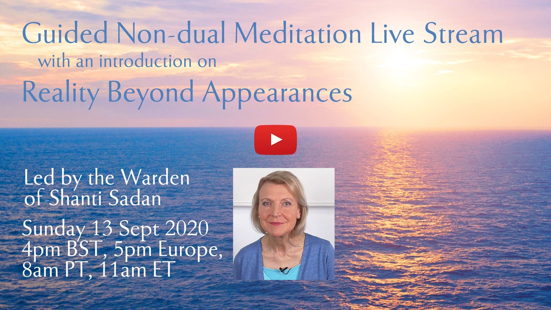 Guided Meditation and Reality Beyond Appearances Santi sadan