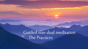 Blue hills as scene for non-dual meditation practice