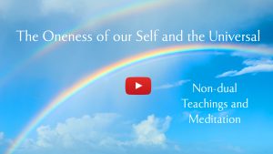 Sky and rainbow with link to non-dual meditation